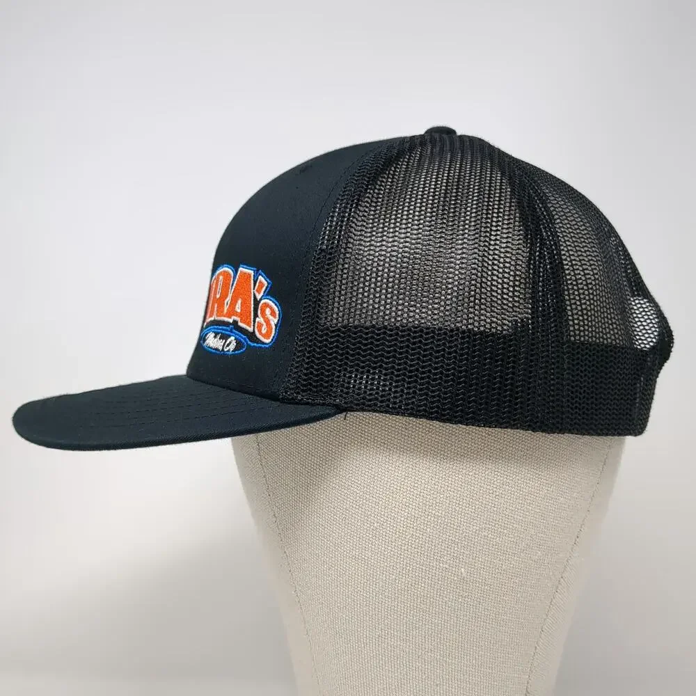 Richardson Trucker Hat Black One Size Ira's Madras OR Embroidered Adjustable